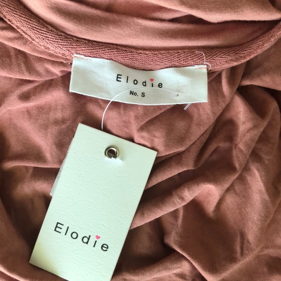 🎀ELODIE🎀FRONT KNOT DRAPE SHORT SLEEVE TEE🎀 - Picture 14 of 14